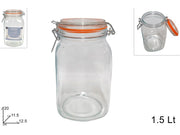 BARATTOLO VETRO 750 ML o 1LT o 1.5LT o 2LT C/ TAPPO ERMETICO