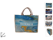 BORSA MARE 43X33CM JUTA ACQUAMARINA SUMMER TREND 4ASS. SL23-