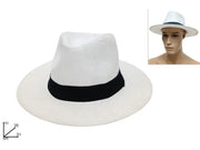 CAPPELLO PANAMA BIANCO FASCIA NERA TS230085