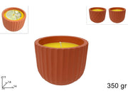 CITRONELLA 350GR IN VASO MARRONE 2 ASS BROWN