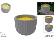 CITRONELLA 350 GR IN VASO GRIGIO 2 ASS GREY