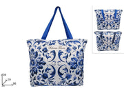 BORSA MARE FANT.FIORE BLU 2COLORI