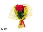 MAZZO ROSE ROSSE CON MIMOSA