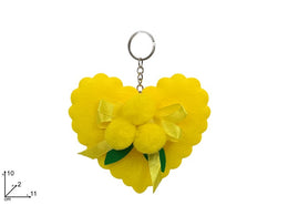PORTACHIAVI CUORE CON MIMOSA