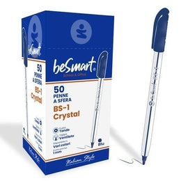 BOX 50 PENNE BS1-CRYSTAL BLU BE SMART