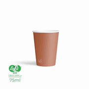 BICCHIERINI DI CARTA 75ML,50PZ MARRONE C