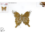 Farfalla 20Cm Con Pinzetta Decorata Con Glitter