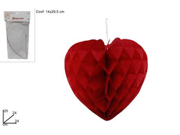 APPENDINO CUORE ROSSO IN CARTA 25 CM 3
