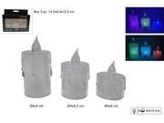 CANDELE LED SET 3PZ IN BOX BIANCO CALDO CANDLE LED 3PCS WARM