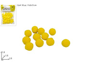 PALLINE OVATTA GIALLE 50PZ 1.5CM