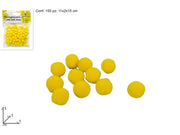 PALLINE OVATTA GIALLE 100PZ 1CM