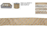 NASTRO NATALIZIO 6,3X270CM 4 ASS. BIANCO ORO
