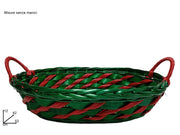 CESTA OVALE FASCIA ROSSA/VERDE LQ231110-1C