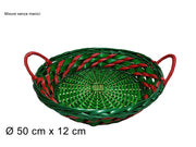 CESTA TONDA FASCIA ROSSA/VERDE LQ231110-3C