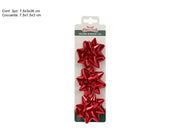 COCCARDE LUCIDE 7.5 CM SET 3 PZ ROSSO