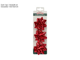 COCCARDE LUCIDE 7.5 CM SET 3 PZ ROSSO