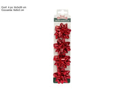 COCCARDE LUCIDE 6 CM SET 4 PZ ROSSO