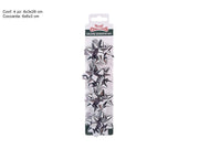 COCCARDE LUCIDE 6 CM SET 4 PZ SILVER
