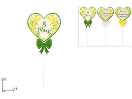 SPILLONE CUORE 31CM C FRASE FESTA DELLA DONNA IN LATTA 3 A