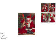 BUSTA REGALO 12X16X6.5 CM E SCENARIO NATALIZIO CON VELLUTO R