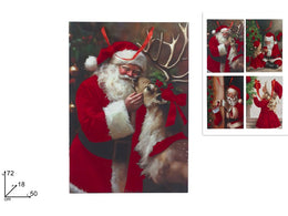 BUSTA REGALO 50X72X18 CM E SCENARIO NATALIZIO CON VELLUTO RO
