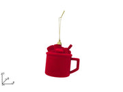 APPENDINO TAZZA NATALIZIA IN VELLUTO ROSSO