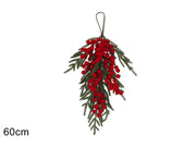 FASCINA 60CM BACCHE ROSSE IN VELLUTO