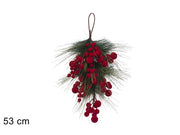 FASCINA 53CM C BACCHE EFFETTO VELLUTO BORDEAUX