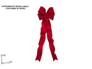FIOCCO 45X150CM VELLUTO ROSSO INTERAMENTE MODELLABILE CON AN