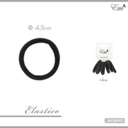 ELASTICO 6PZ 4,5CM NERO