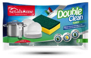 SPUGNA DOUBLE CLEAN 3PZ LARGE 8X13CM