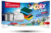 SPUGNA COLOUR CLEAN 6PZ COL VARI 5X9CM