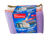 SPUGNA PIATTA CUCINA 4PZ COL VARI 13X9CM
