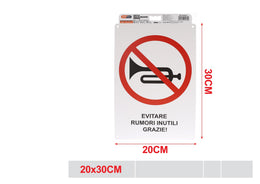 EMI CARTELLO 20*30CM NO RUMORI