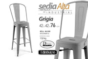SEDIA ALTA GRIG 76*42*42 HYX504H/G