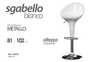 SGABELLO ABS BIA. 101CM H105-W