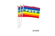 Bandiera Della Pace 20*30Cm C/Asta