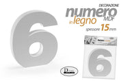 NUMERO 6 MDF 8*10*1,5CM