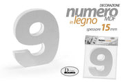 NUMERO 9 MDF 9*10*1,5CM