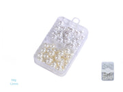 DOPPIA GRIGLIA LUCIDA PERLATA 12MM BIANCO PERLATO BIANCO 50G