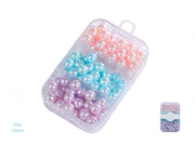 SCATOLA DI PERLINE 10 MM TRE COLORI MISTI 13