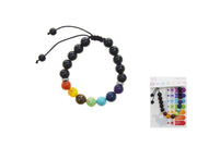 BRACCIALE IN CORDA PER ATTIVIT  CON PIETRE NATURALI DEI SETT