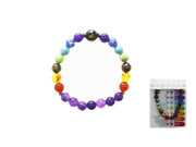 BRACCIALE CON TRE FILI DI PIETRA GREZZA, AMETISTA