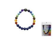 BRACCIALE A TRE FILI DI PIETRA GREZZA CON MOTIVO BLU