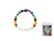 BRACCIALE CON TRE FILI DI PIETRE GREZZE E CRISTALLO BIANCO