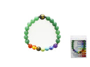 BRACCIALE IN AVVENTURINA VERDE CON TRE PIETRE CASUALI