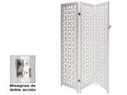 PARAVENTO IN LEGNO BIANCO 3/ANTE 170X45CM
