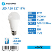 LED A5 A60(19W,E27,6400K)