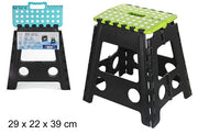 SGABELLO PIEGHEVOLE IN PLASTICA ASSORTITO 39 CM