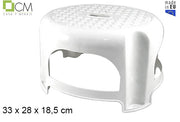 SGABELLO IN PLASTICA BIANCA 33X28 CM